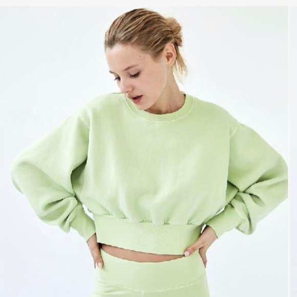 Aritzia Sweaters - TNA PERKINS SWEATSHIRT (gd neon charteuse)